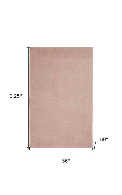 3' X 5' Pink Indoor Outdoor Area Rug HomeRoots