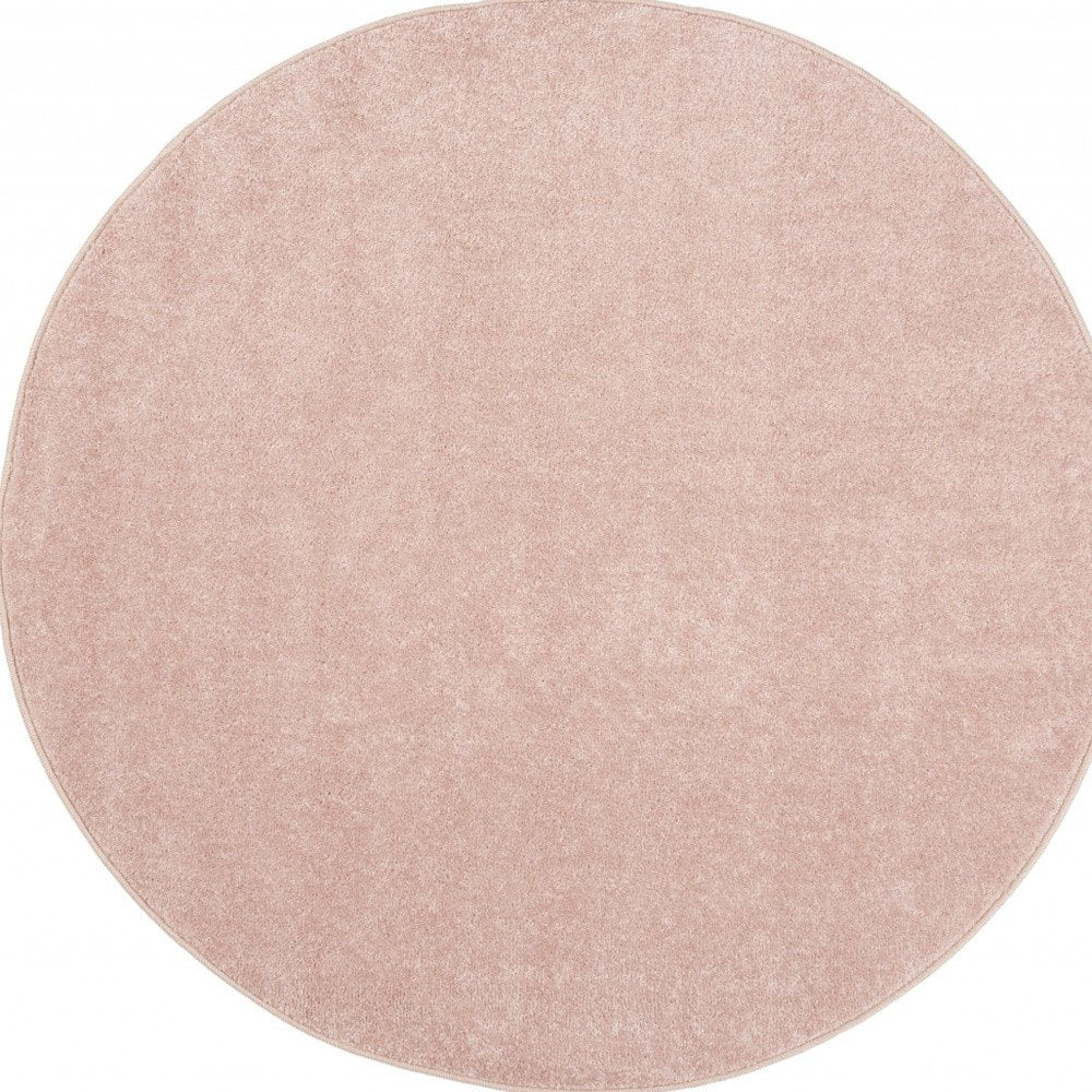 4' Pink Round Indoor Outdoor Area Rug — view 3