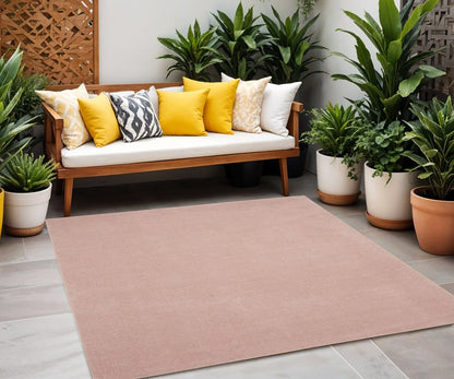 5' X 5' Pink Square Indoor Outdoor Area Rug HomeRoots