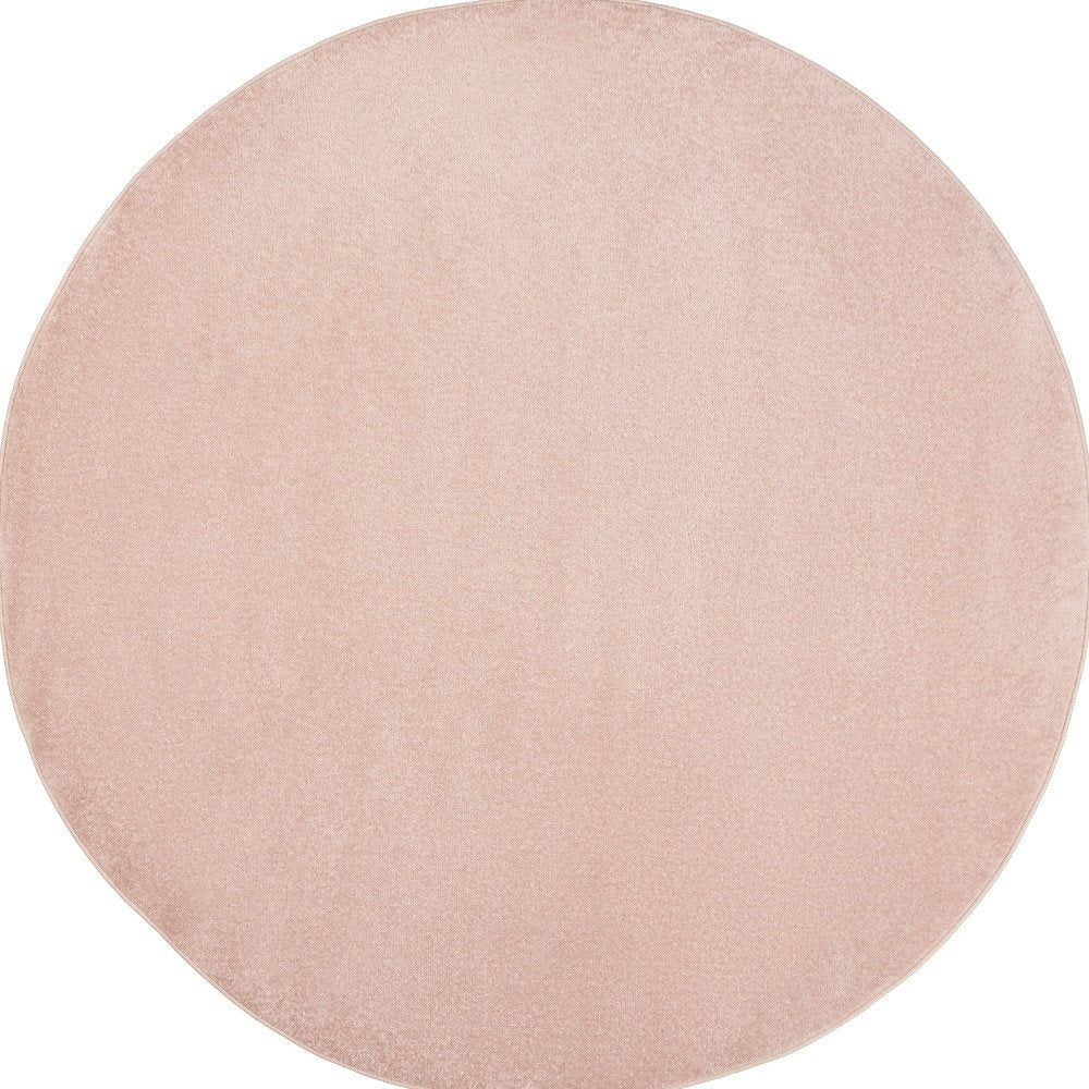 6' X 6' Pink Round Indoor Outdoor Area Rug — view 2