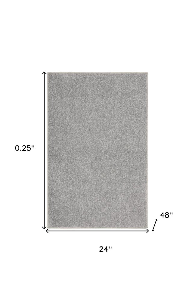 2' X 4' Gray Indoor Outdoor Area Rug HomeRoots