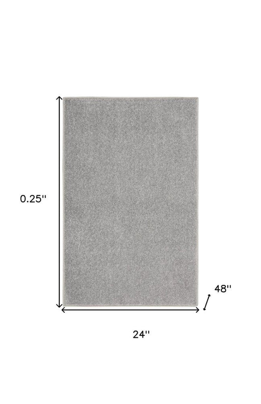 2' X 4' Gray Indoor Outdoor Area Rug