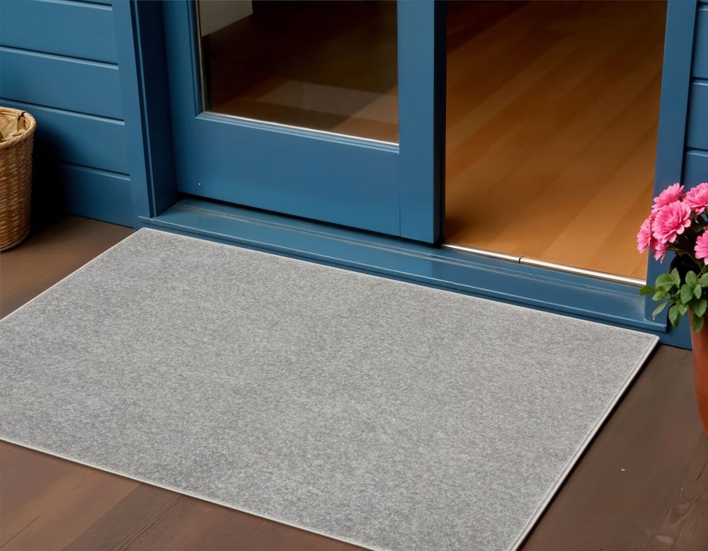 3' X 5' Gray Indoor Outdoor Area Rug HomeRoots