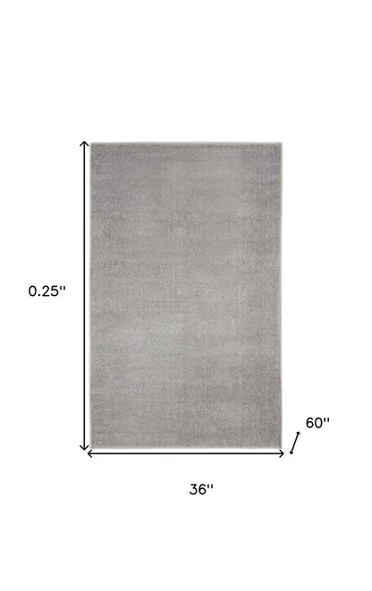 3' X 5' Gray Indoor Outdoor Area Rug HomeRoots
