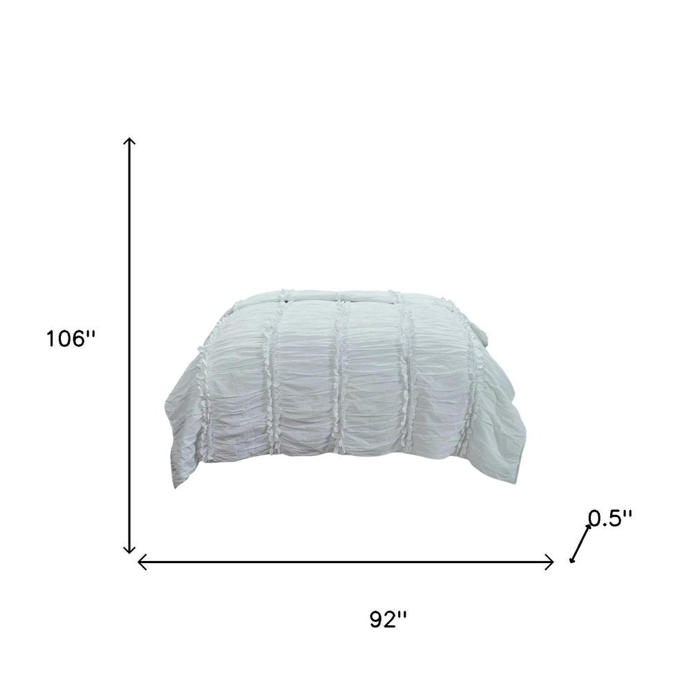 92" X 106" White Cotton Quilt — view 6