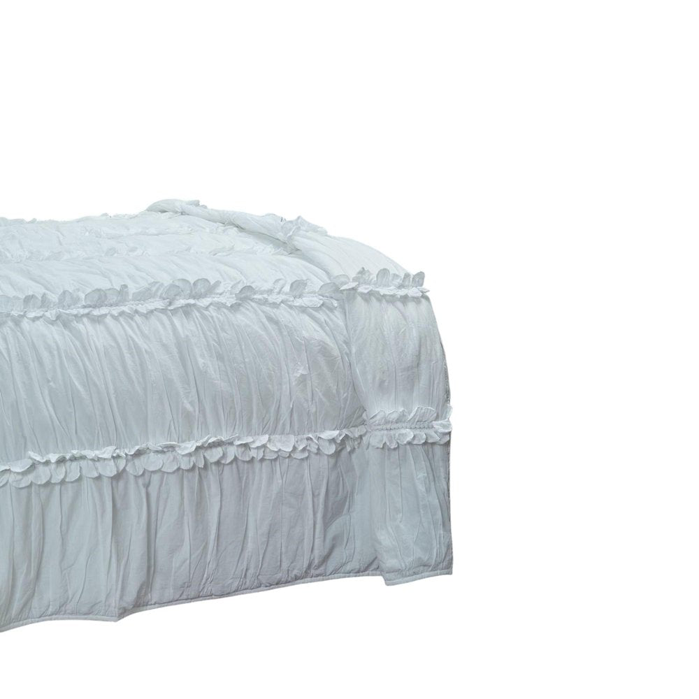 92" X 106" White Cotton Quilt — view 1