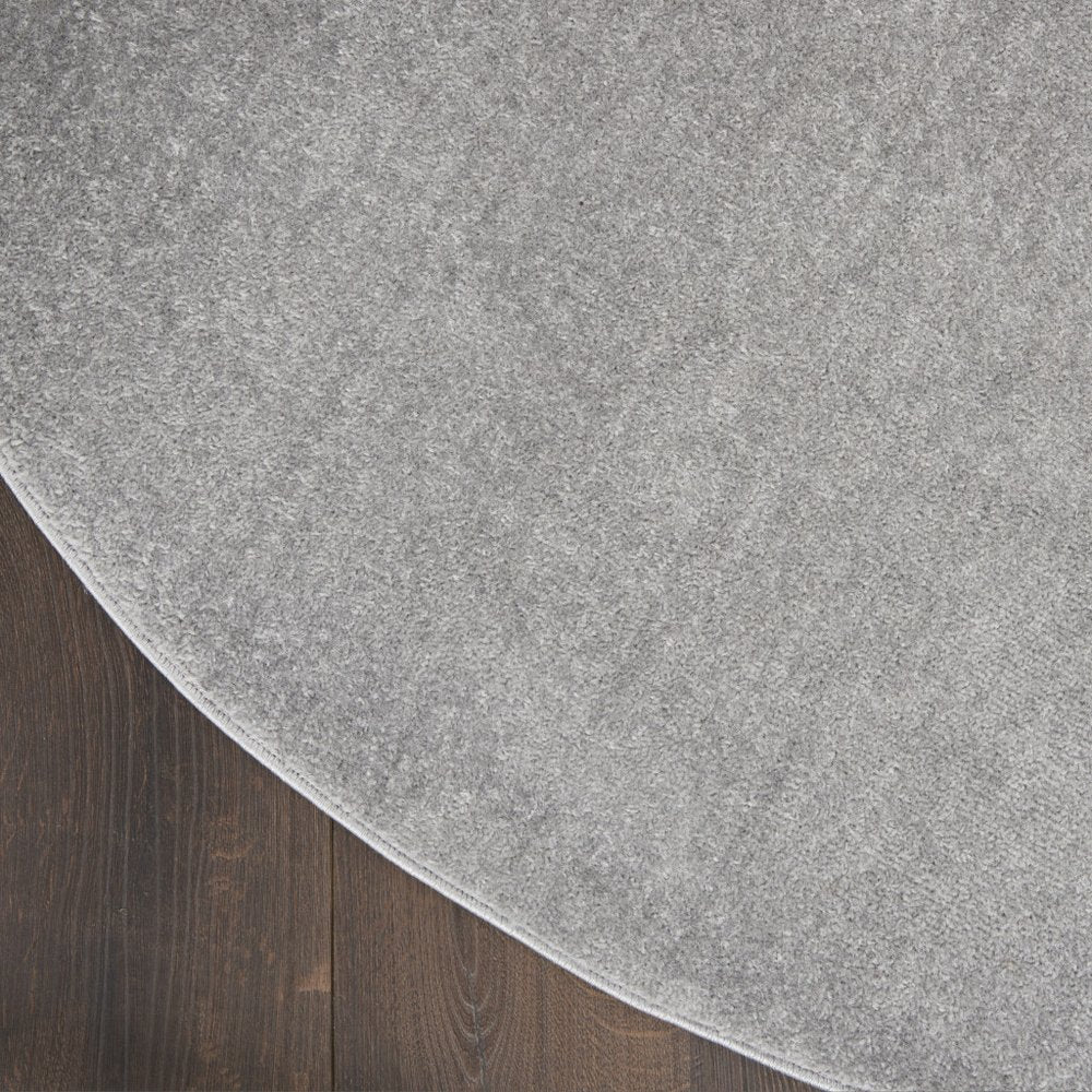 4' Gray Round Indoor Outdoor Area Rug — view 11