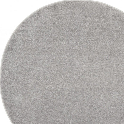 4' Gray Round Indoor Outdoor Area Rug HomeRoots