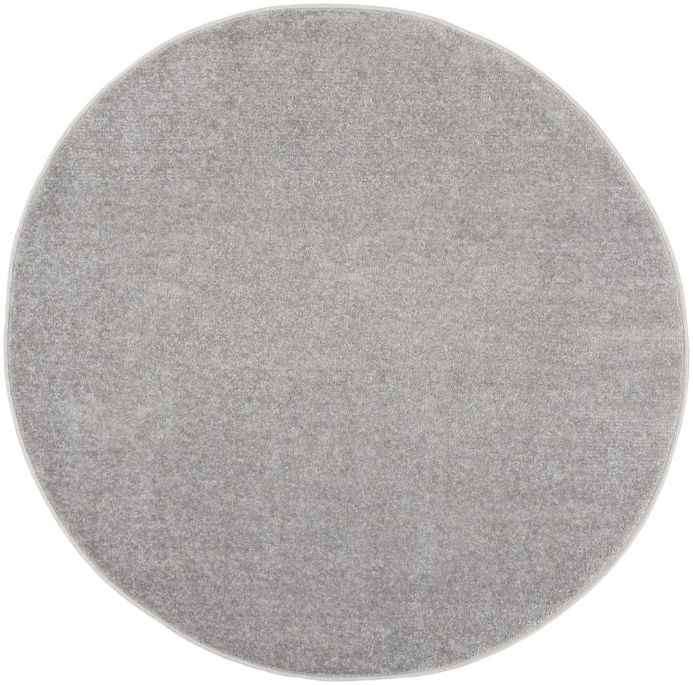 4' Gray Round Indoor Outdoor Area Rug — view 9