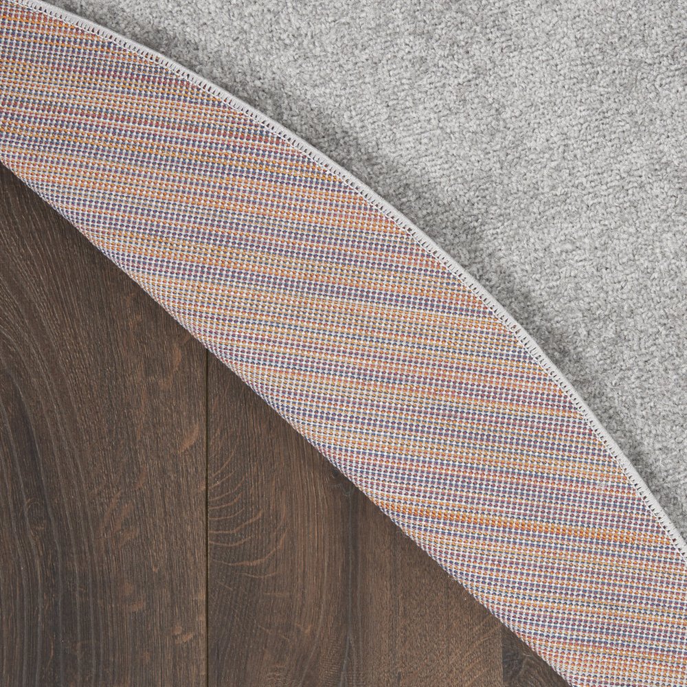 6' X 6' Gray Round Indoor Outdoor Area Rug HomeRoots