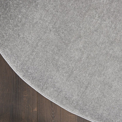 6' X 6' Gray Round Indoor Outdoor Area Rug