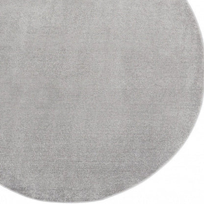 6' X 6' Gray Round Indoor Outdoor Area Rug