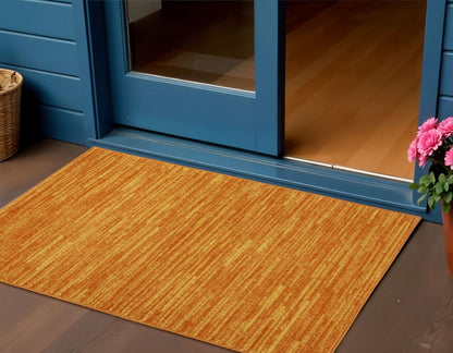 3' X 5' Orange Indoor Outdoor Area Rug HomeRoots