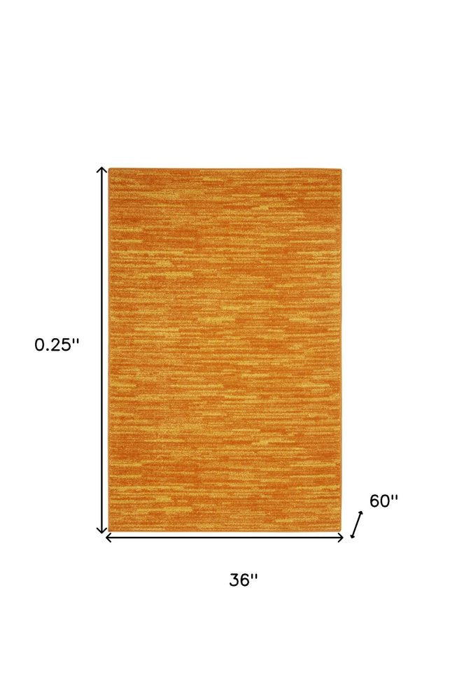 3' X 5' Orange Indoor Outdoor Area Rug HomeRoots