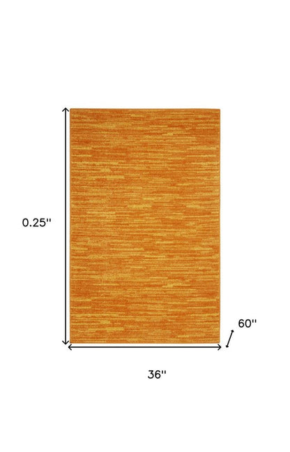 3' X 5' Orange Indoor Outdoor Area Rug HomeRoots