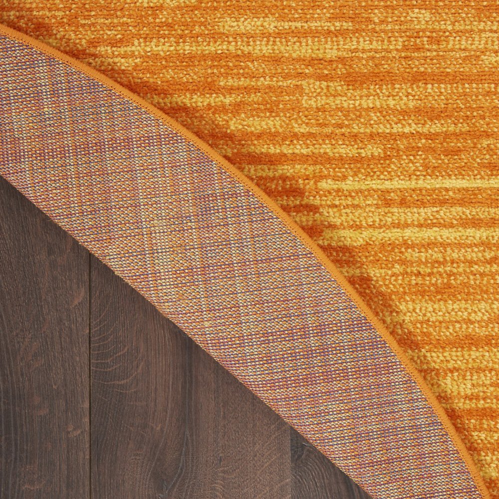 4' Orange Round Indoor Outdoor Area Rug — view 9