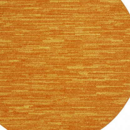 4' Orange Round Indoor Outdoor Area Rug HomeRoots
