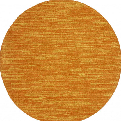 4' Orange Round Indoor Outdoor Area Rug HomeRoots