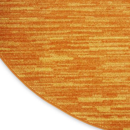 4' Orange Round Indoor Outdoor Area Rug HomeRoots