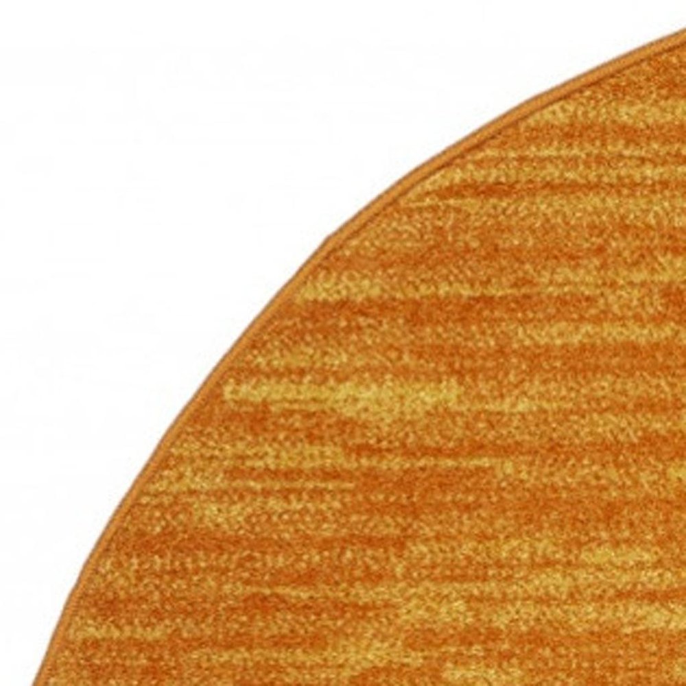 4' Orange Round Indoor Outdoor Area Rug HomeRoots