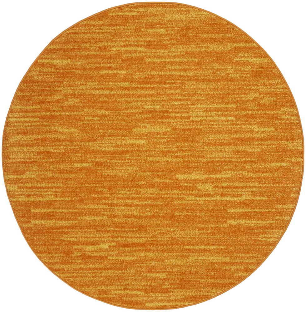 4' Orange Round Indoor Outdoor Area Rug — view 8