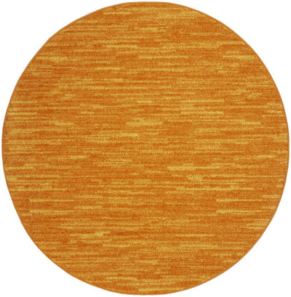 4' Orange Round Indoor Outdoor Area Rug HomeRoots