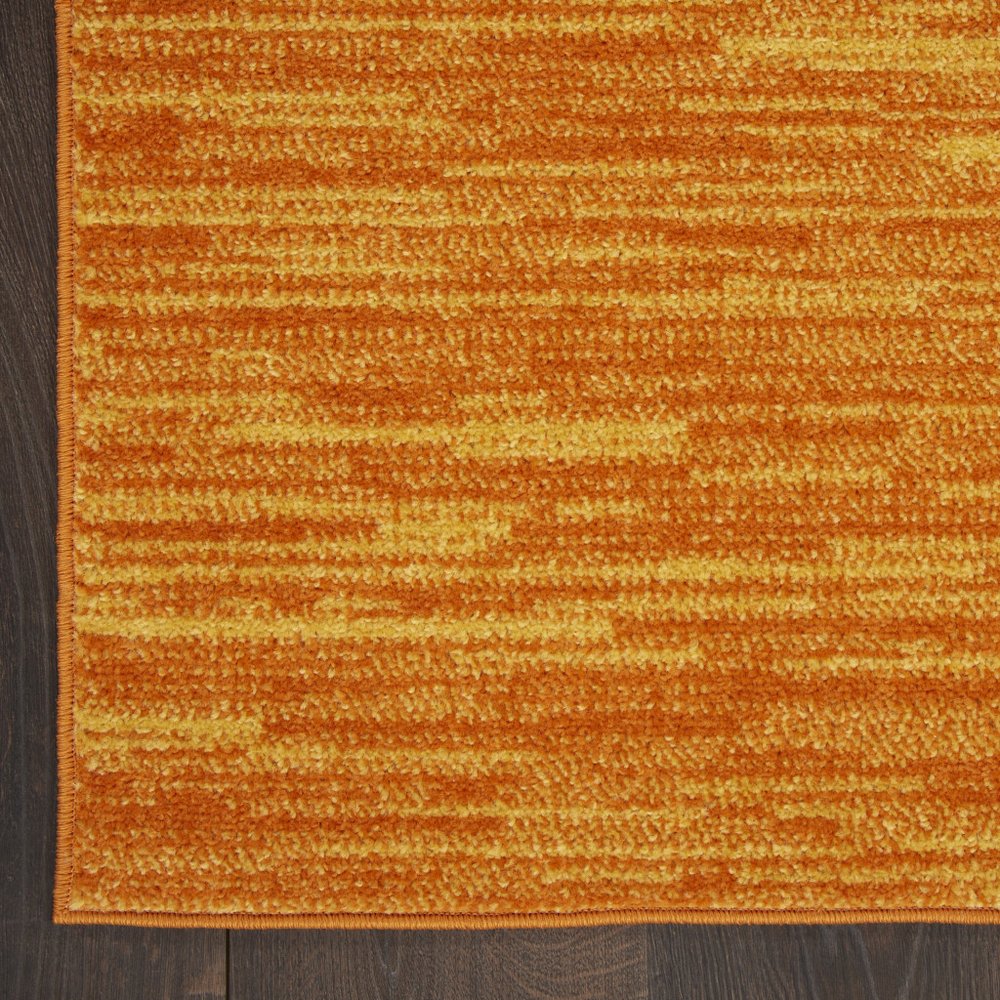 5' X 5' Orange Square Indoor Outdoor Area Rug HomeRoots