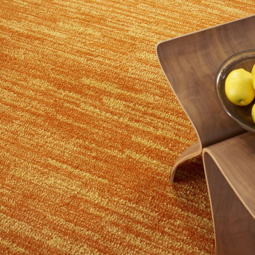 5' X 5' Orange Square Indoor Outdoor Area Rug — view 7