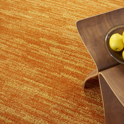 5' X 5' Orange Square Indoor Outdoor Area Rug HomeRoots