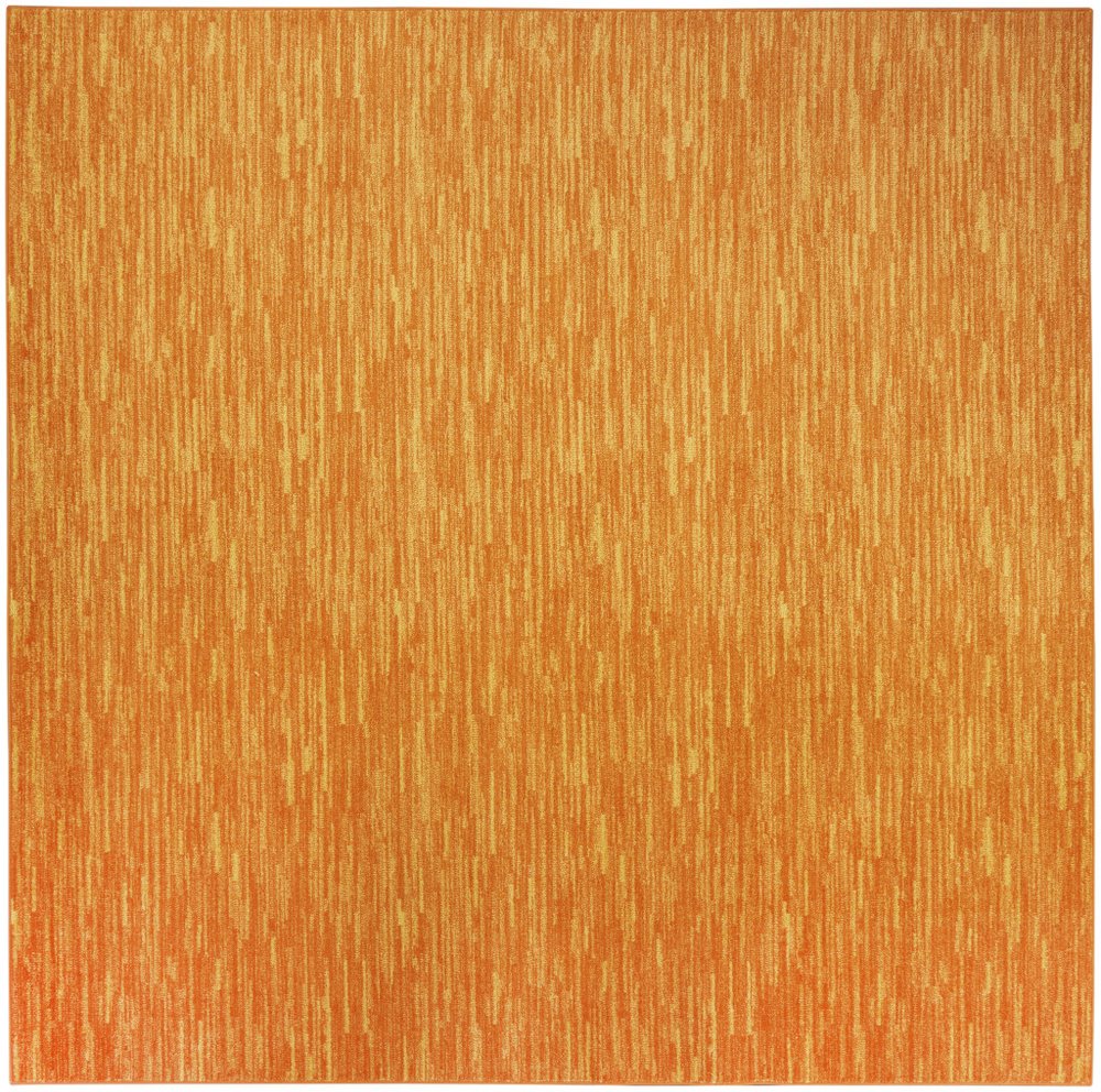 5' X 5' Orange Square Indoor Outdoor Area Rug — view 8