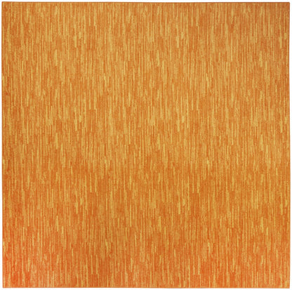 5' X 5' Orange Square Indoor Outdoor Area Rug HomeRoots
