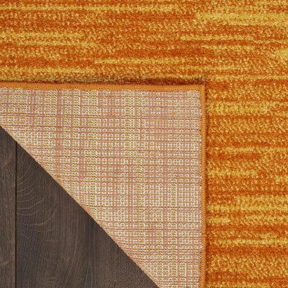 5' X 5' Orange Square Indoor Outdoor Area Rug