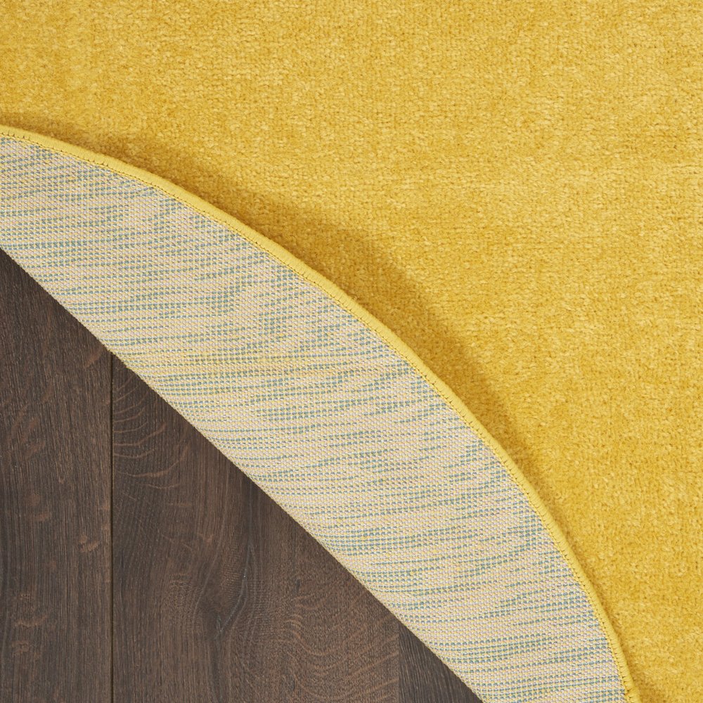 4' Yellow Round Indoor Outdoor Area Rug HomeRoots