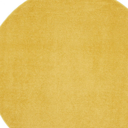 4' Yellow Round Indoor Outdoor Area Rug HomeRoots