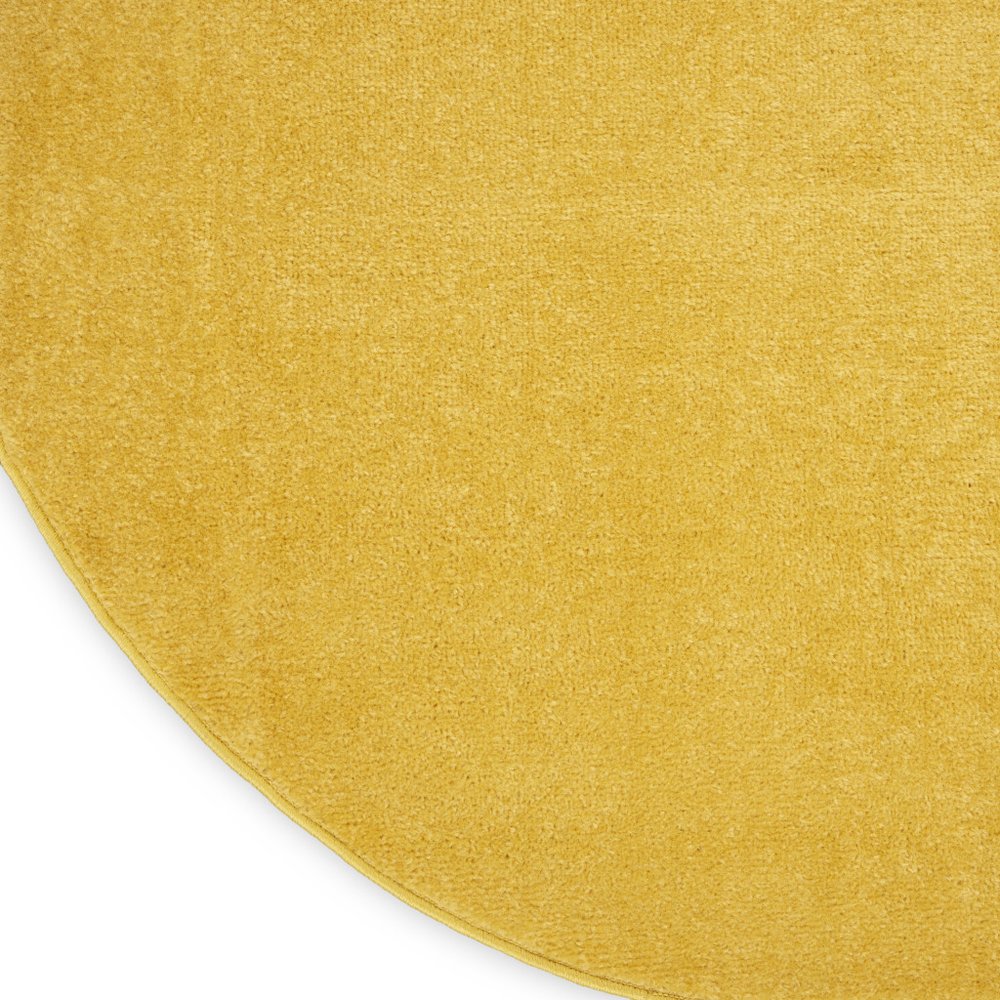 4' Yellow Round Indoor Outdoor Area Rug — view 6
