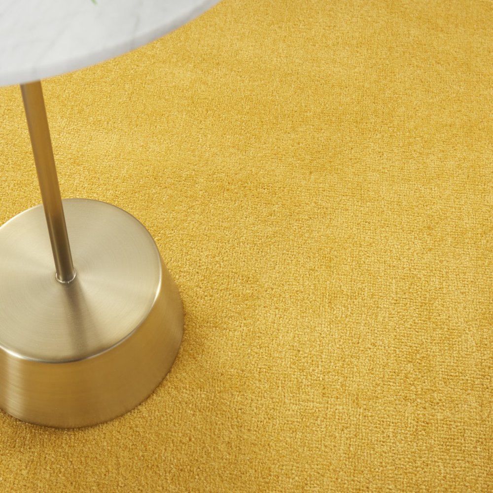 4' Yellow Round Indoor Outdoor Area Rug — view 9