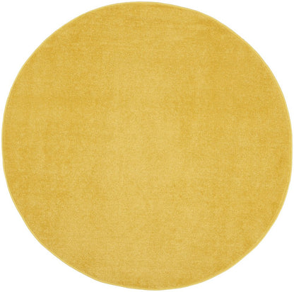 4' Yellow Round Indoor Outdoor Area Rug HomeRoots