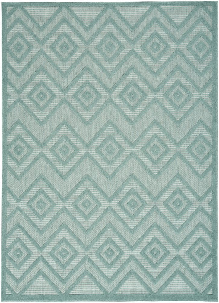 4' X 6' Aqua Indoor Outdoor Area Rug — view 7