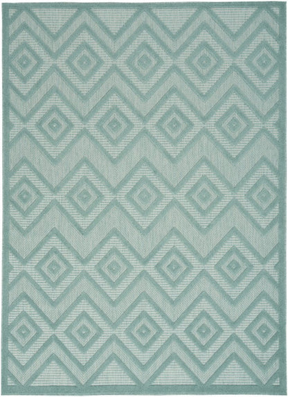 4' X 6' Aqua Indoor Outdoor Area Rug HomeRoots