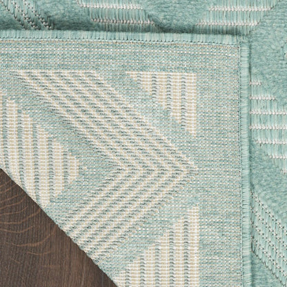 4' X 6' Aqua Indoor Outdoor Area Rug HomeRoots