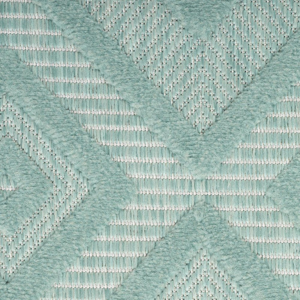 4' X 6' Aqua Indoor Outdoor Area Rug HomeRoots