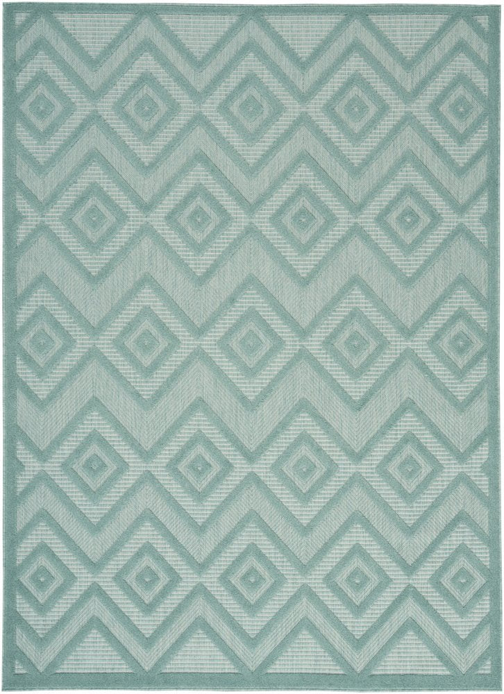 4' X 6' Aqua Indoor Outdoor Area Rug HomeRoots