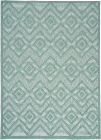 4' X 6' Aqua Indoor Outdoor Area Rug HomeRoots