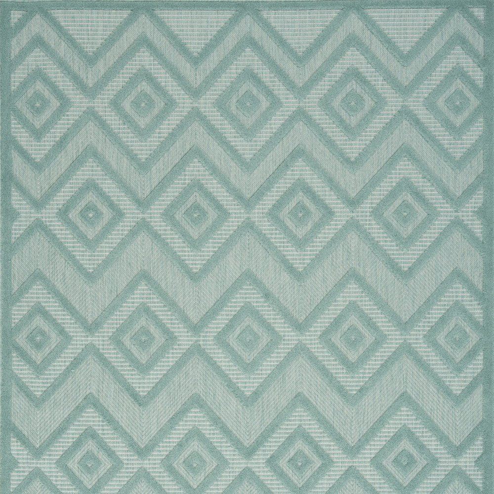 4' X 6' Aqua Indoor Outdoor Area Rug HomeRoots
