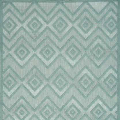 4' X 6' Aqua Indoor Outdoor Area Rug HomeRoots
