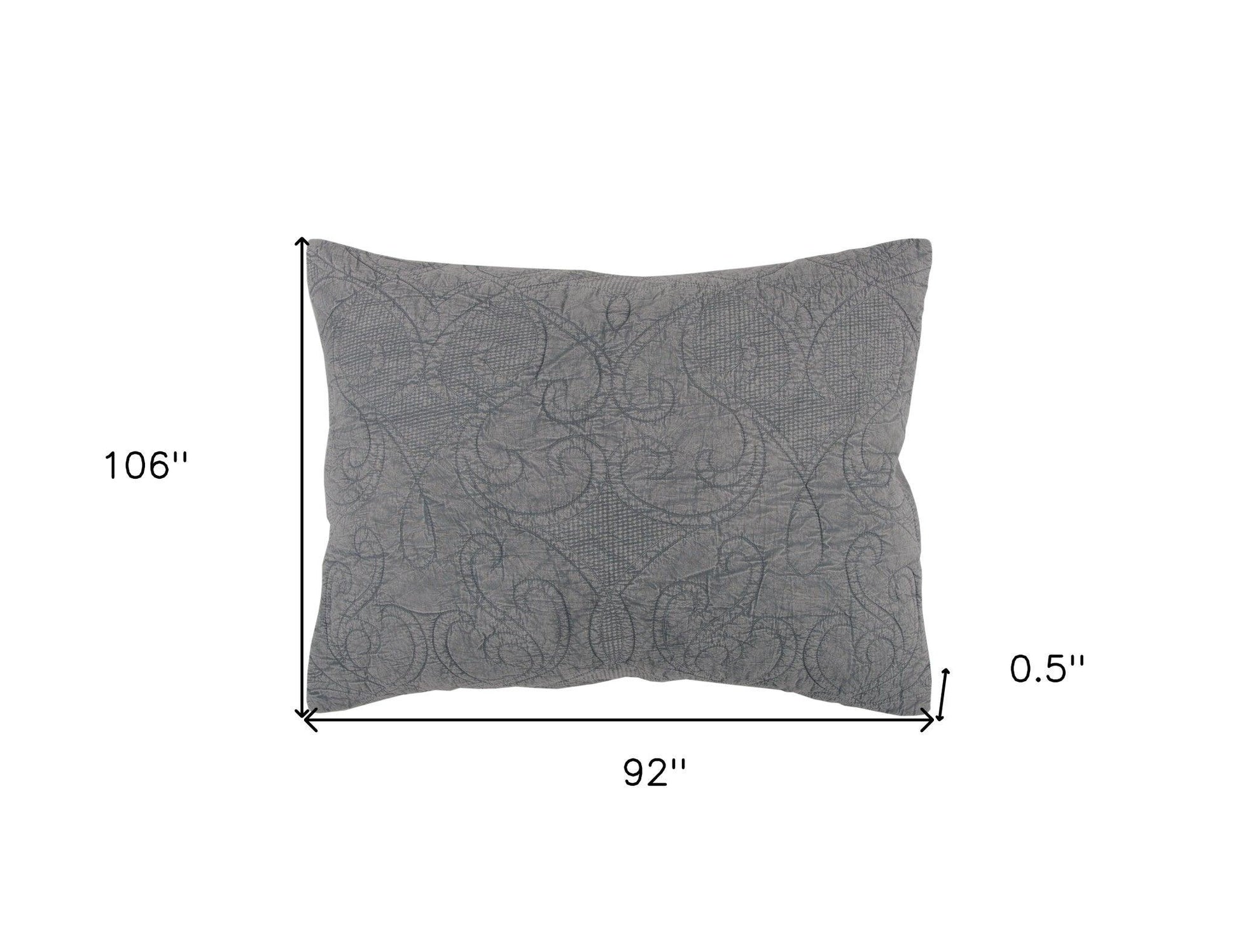 Gray King 100% Cotton 300 Thread Count Machine Washable Down Alternative Comforter - FurniFindUSA