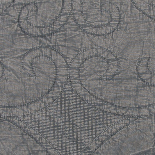Gray Damask King Quilt HomeRoots