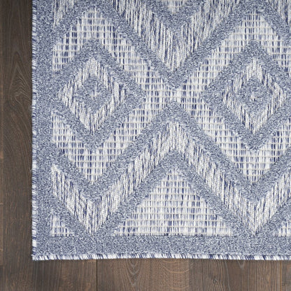 4' X 6' Denim Blue Indoor Outdoor Area Rug HomeRoots