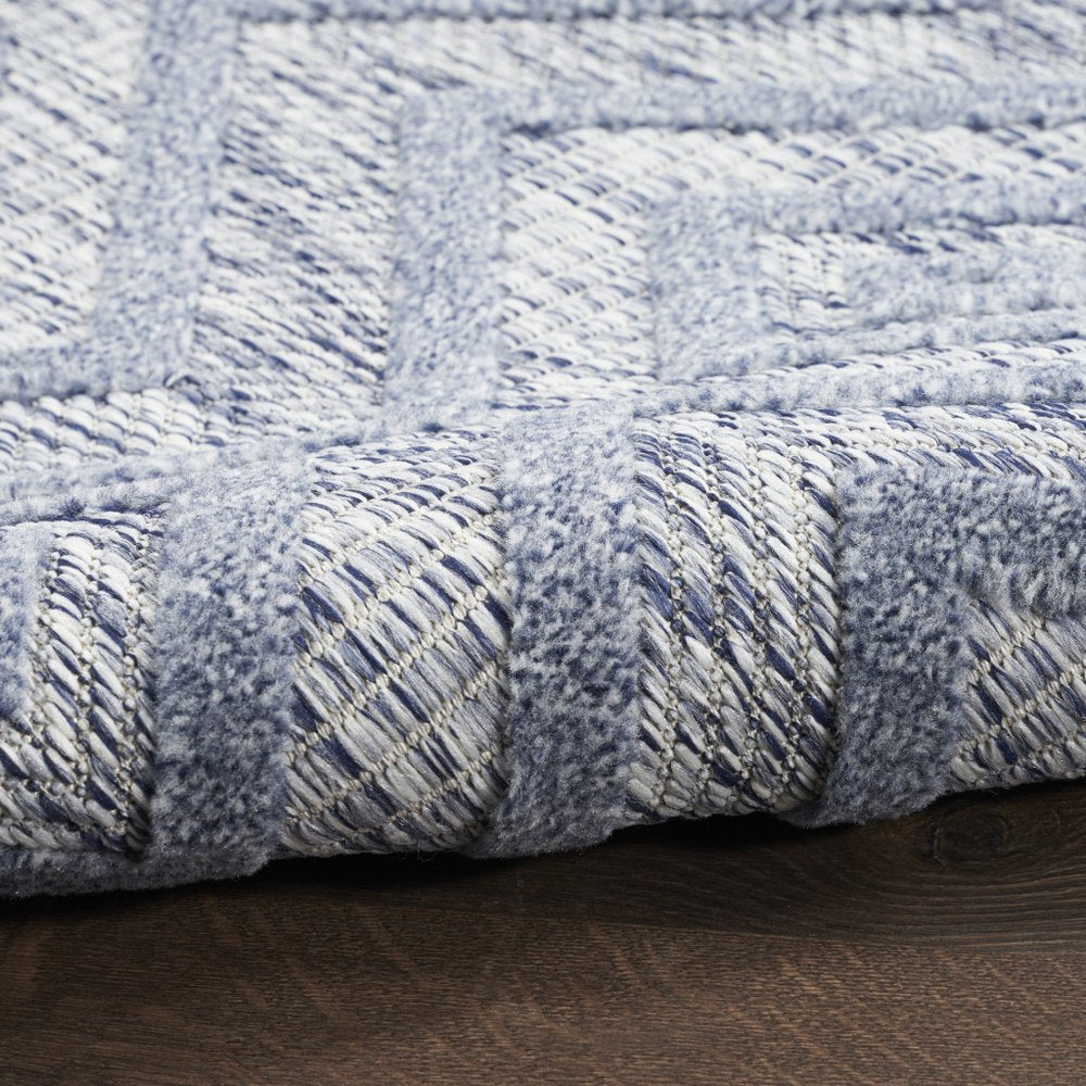 4' X 6' Denim Blue Indoor Outdoor Area Rug — view 5