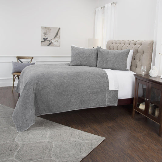 Gray Queen 100% Cotton 300 Thread Count Machine Washable Down Alternative Comforter - FurniFindUSA